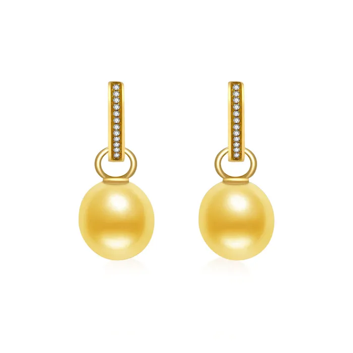Pearly Lustre Elegant 18K Solid Gold South Sea Pearl Earrings KE00011 Earrings Pearly Lustre Elegant 18K Solid Gold South Sea Pearl Earrings KE00011 Earrings