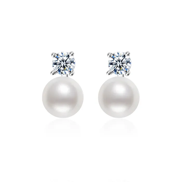 Pearly Lustre Elegant Freshwater Round Pearl Earrings WE00412 Earrings