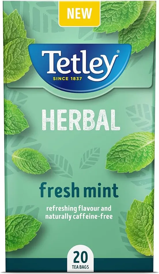 Ramsden International Earrings Tetley Herbal Fresh Mint 20 Tea Bags