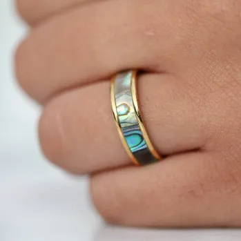 Rings 18K GoldFilled Abalone Shell Ring Jewelvers Rings 18K GoldFilled Abalone Shell Ring Jewelvers