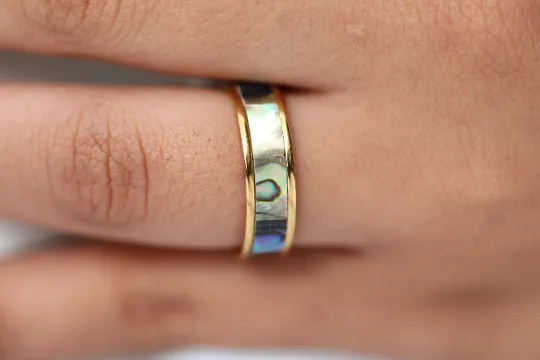 Rings 18K GoldFilled Abalone Shell Ring Jewelvers Rings 18K GoldFilled Abalone Shell Ring Jewelvers