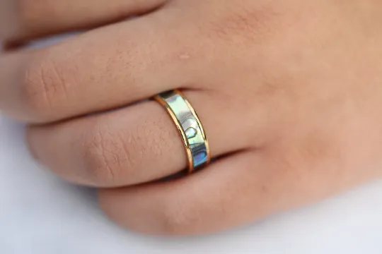 Rings 18K GoldFilled Abalone Shell Ring Jewelvers Rings 18K GoldFilled Abalone Shell Ring Jewelvers