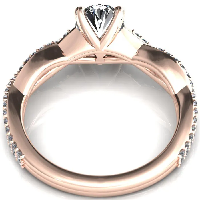 Rings Amberley Oval Center Stone 4 Claw Prong 12 Infinity Diamond Accent Ring Engagement Ring Fire Brilliance 