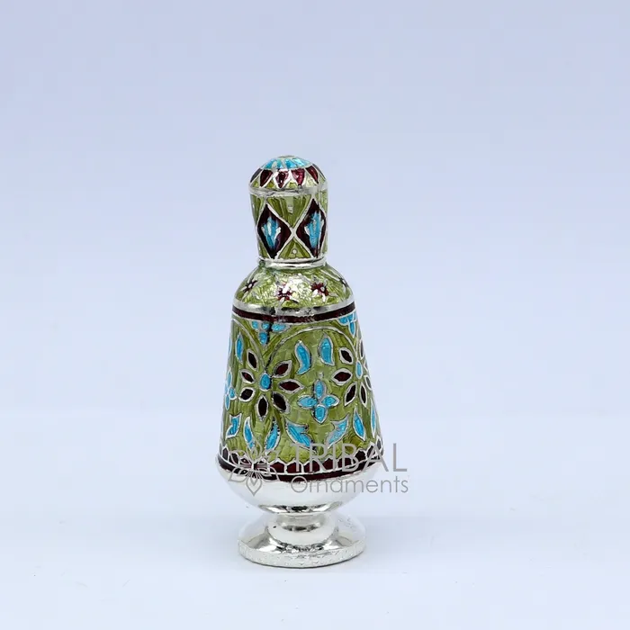Rings TRIBAL ORNAMENTS 925 Sterling silver handmade fabulous trinket box gorgeous container box casket box sindoor box enamel work brides gifting box stb790 Rings TRIBAL ORNAMENTS 925 Sterling silver handmade fabulous trinket box gorgeous container box casket box sindoor box enamel work brides gifting box stb790