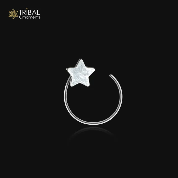 Rings TRIBAL ORNAMENTS 925 sterling silver star design handmade fabulous nose pin u band tribal jewelry np66 Rings TRIBAL ORNAMENTS 925 sterling silver star design handmade fabulous nose pin u band tribal jewelry np66