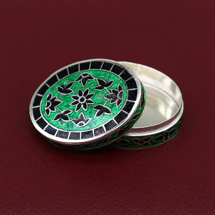 Rings TRIBAL ORNAMENTS 925 sterling silver unique antique design handmade brides eyes kajal box surma box kumkum sindur box small trinket box article stb780 Rings TRIBAL ORNAMENTS 925 sterling silver unique antique design handmade brides eyes kajal box surma box kumkum sindur box small trinket box article stb780