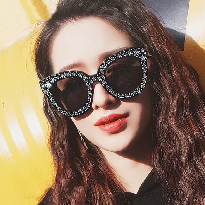 S114 Black Hollywood Star Sunglasses POLLY Earrings