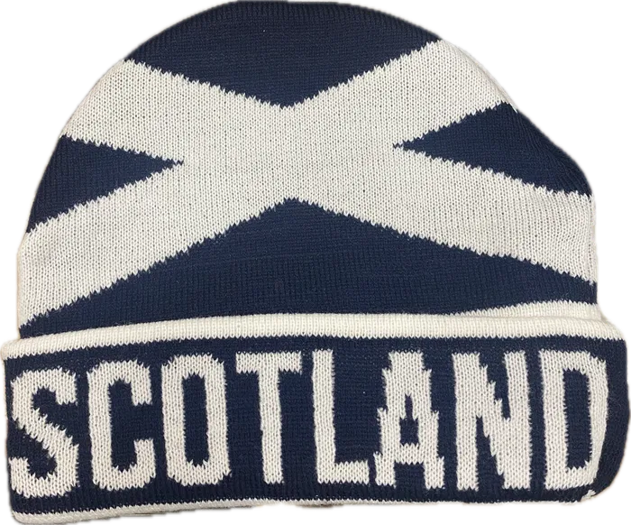 Scottish and Irish Store Earrings Scotland Saltire Adult Beanie