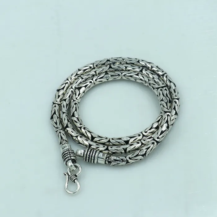 TRIBAL ORNAMENTS Rings 925 Silver Vintage design handmade solid byzantine silver chain customized tribal belly dance jewelry from india ch266