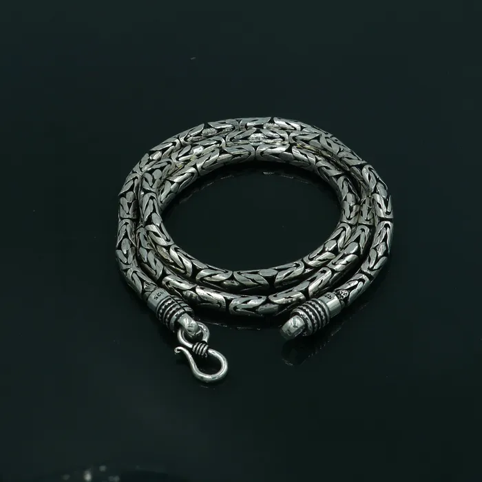 TRIBAL ORNAMENTS Rings 925 Silver Vintage design handmade solid byzantine silver chain customized tribal belly dance jewelry from india ch266