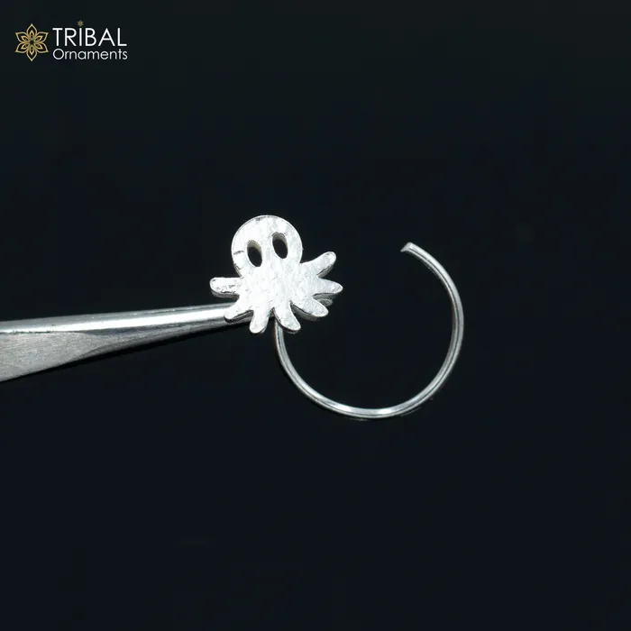 TRIBAL ORNAMENTS Rings 925 sterling silver unique design handmade fabulous nose pin u band tribal jewelry np85 TRIBAL ORNAMENTS Rings 925 sterling silver unique design handmade fabulous nose pin u band tribal jewelry np85