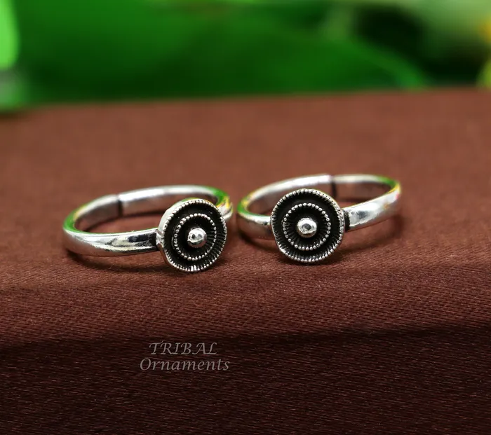 TRIBALORNAMENT Rings Vintage design stylish 925 sterling silver brides gifting solid adjustable toe ring best wedding gift or daily use ethnic jewelry ytr59