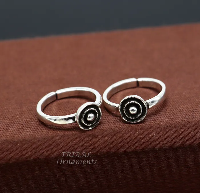 TRIBALORNAMENT Rings Vintage design stylish 925 sterling silver brides gifting solid adjustable toe ring best wedding gift or daily use ethnic jewelry ytr59