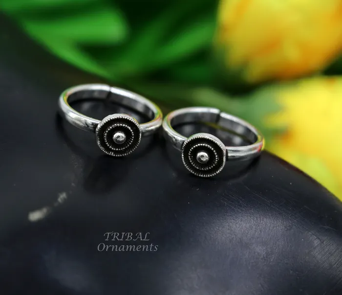 TRIBALORNAMENT Rings Vintage design stylish 925 sterling silver brides gifting solid adjustable toe ring best wedding gift or daily use ethnic jewelry ytr59