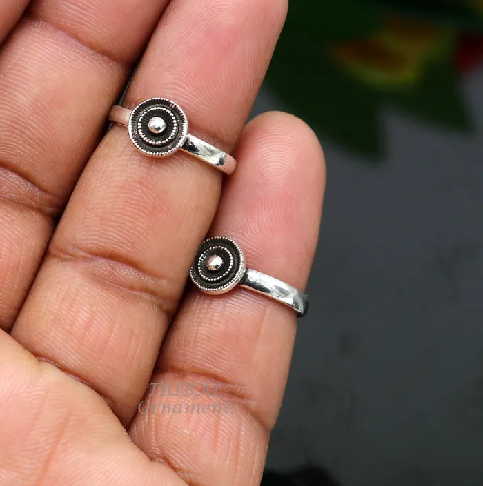 TRIBALORNAMENT Rings Vintage design stylish 925 sterling silver brides gifting solid adjustable toe ring best wedding gift or daily use ethnic jewelry ytr59